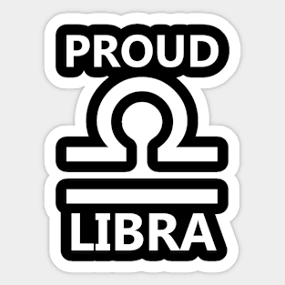 Proud Libra White Sticker